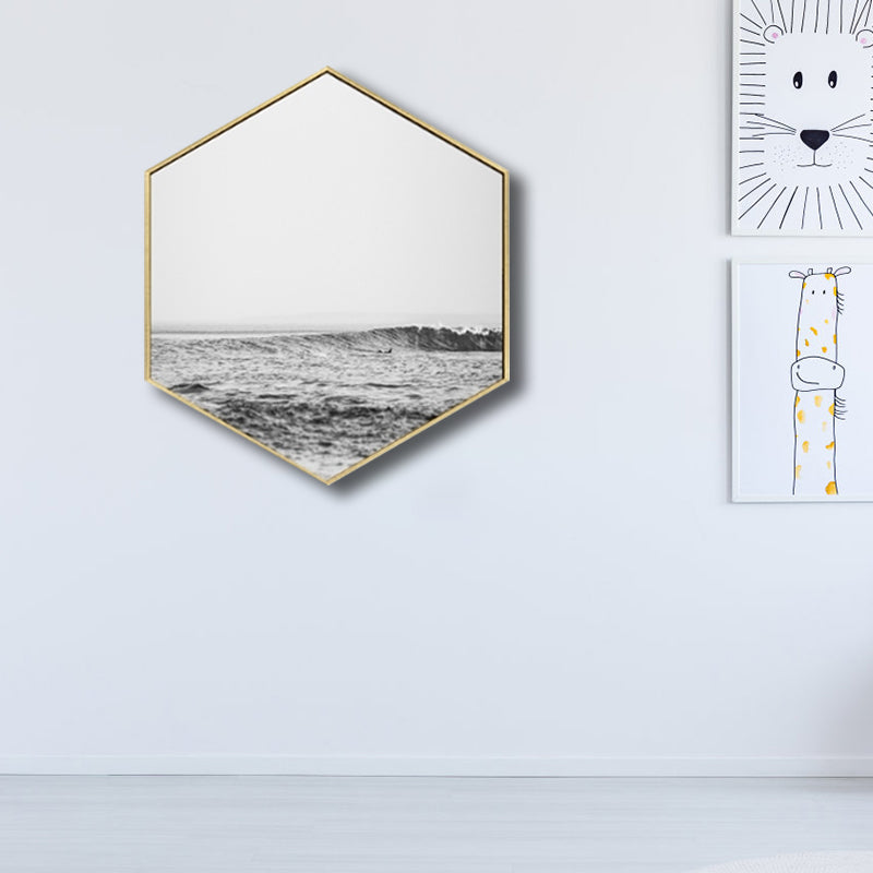 Photography Print Sea Landscape Canvas Gray Contemporary Wall Decor for Sitting Room Clearhalo 'Art Gallery' 'Canvas Art' 'Contemporary Art Gallery' 'Modern' Arts' 1810253