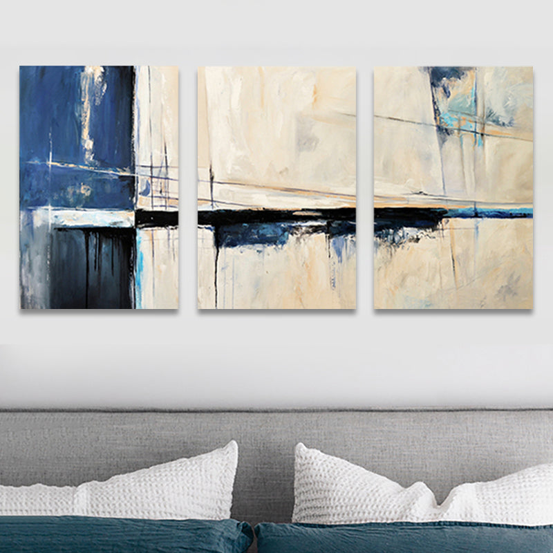 Devise Pattern Wall Art Decor Abstract Expressionism Multi-Piece Bedroom Canvas Print Clearhalo 'Arts' 'Canvas Art' 1810398