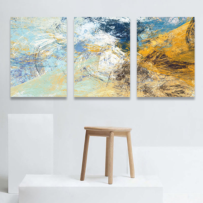 Devise Pattern Wall Art Decor Abstract Expressionism Multi-Piece Bedroom Canvas Print Clearhalo 'Arts' 'Canvas Art' 1810402