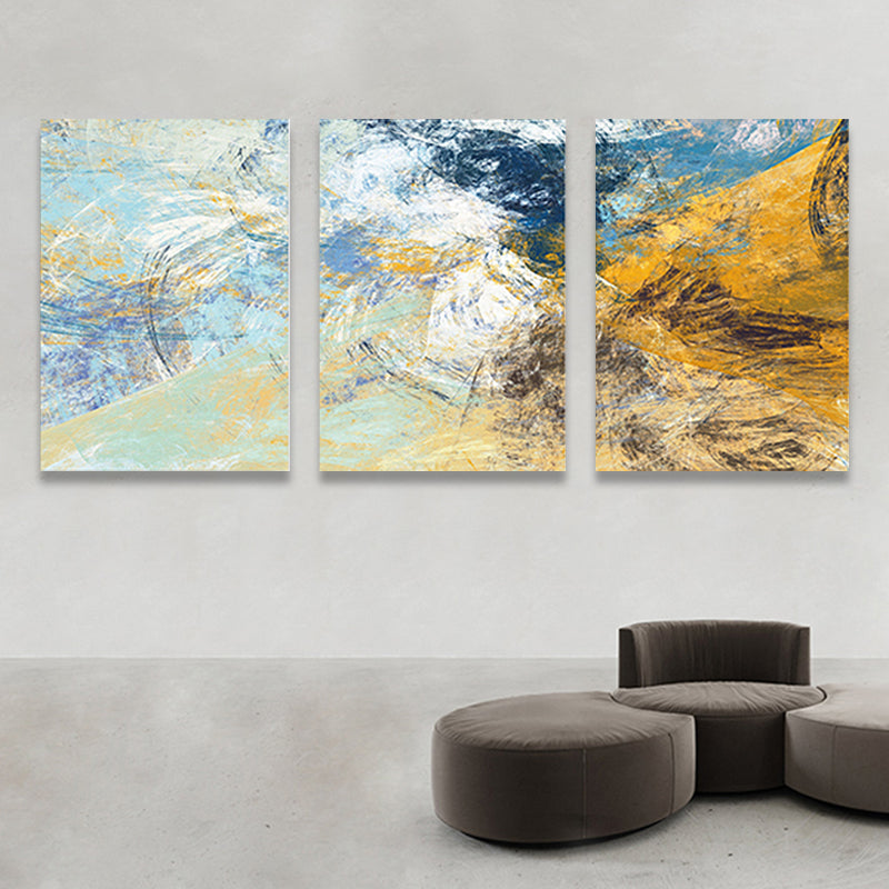 Devise Pattern Wall Art Decor Abstract Expressionism Multi-Piece Bedroom Canvas Print Clearhalo 'Arts' 'Canvas Art' 1810403