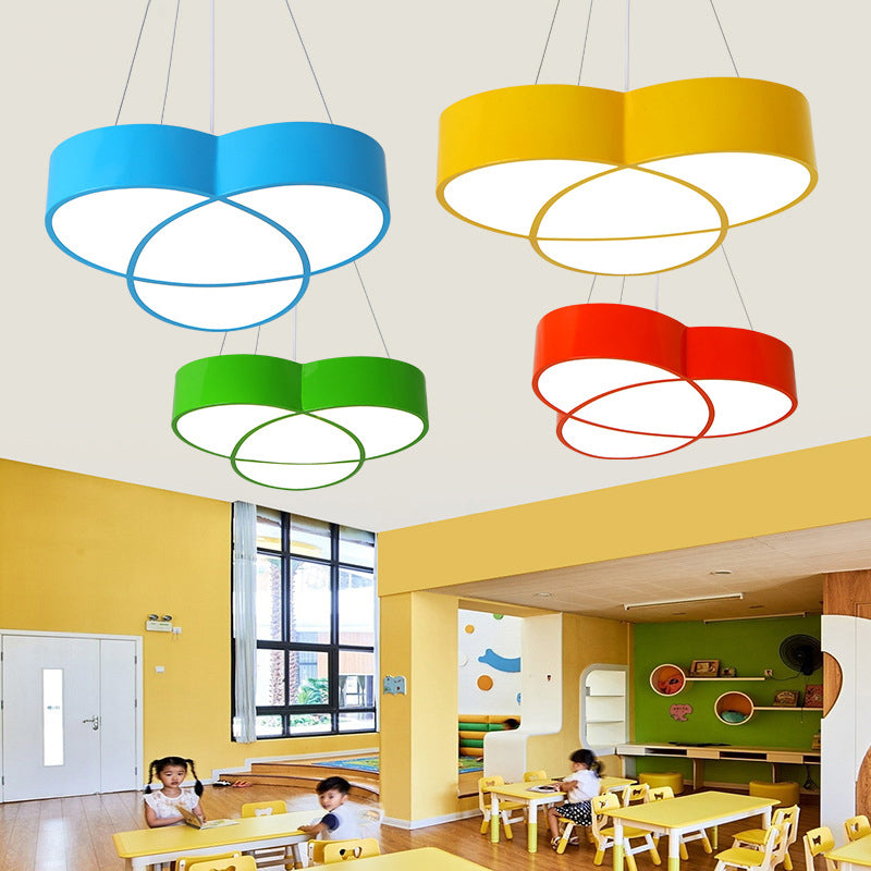 Flower Shape Pendant Light Creative Metal & Acrylic Pendant Lamp for Nursing Room Clearhalo 'Ceiling Lights' 'Pendant Lights' 'Pendants' Lighting' 181045