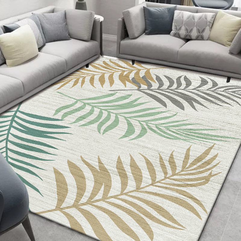 Multicolor Botanical Pattern Rug Polyester Modern Rug Washable Anti-Slip Pet Friendly Area Rug for Living Room Beige Clearhalo 'Area Rug' 'Modern' 'Rugs' Rug' 1810456