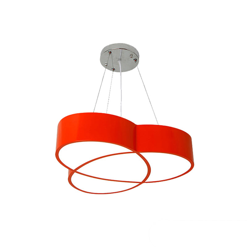 Flower Shape Pendant Light Creative Metal & Acrylic Pendant Lamp for Nursing Room Red Clearhalo 'Ceiling Lights' 'Pendant Lights' 'Pendants' Lighting' 181047_6d98ff7f-9cc2-4175-9fc4-0303773289f4