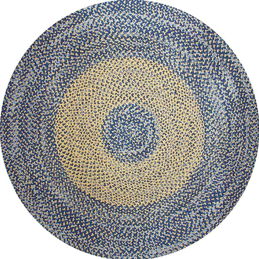 Countryside Circle Pattern Rug Blue and Brown Sisal Rug Non-Slip Backing Washable Pet Friendly Carpet for Home Clearhalo 'Area Rug' 'Rug' 1810569