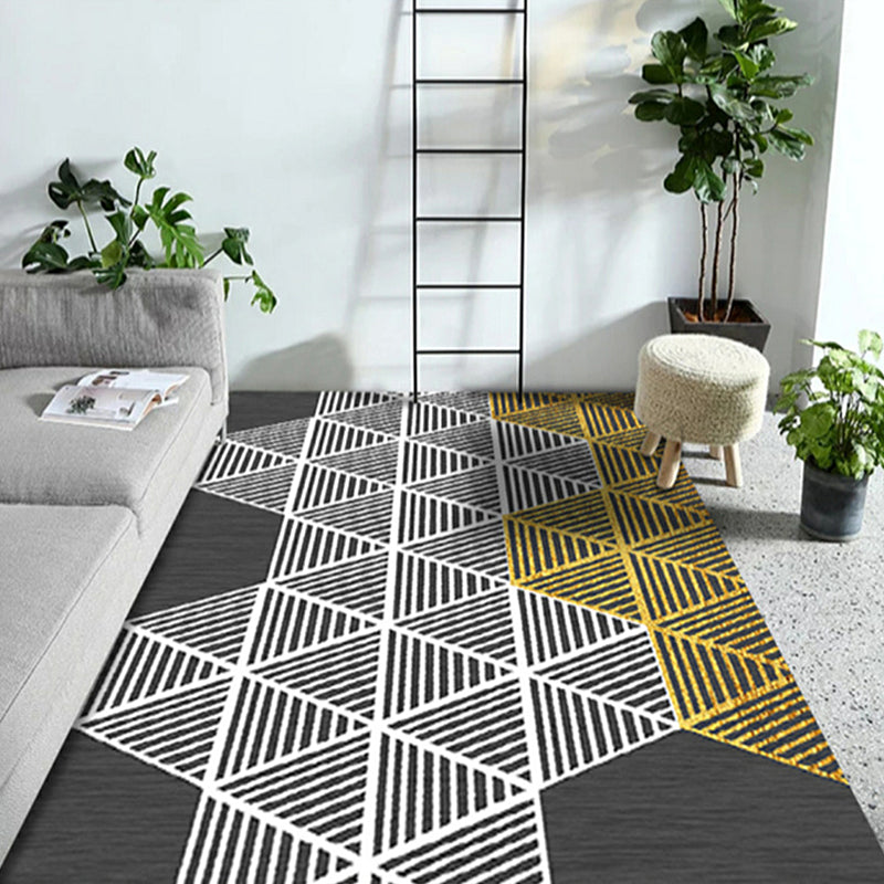 Stylish Modern Rug Multicolor Geometric Pattern Rug Pet Friendly Anti-Slip Washable Area Rug for Living Room Yellow Clearhalo 'Area Rug' 'Modern' 'Rugs' Rug' 1810626