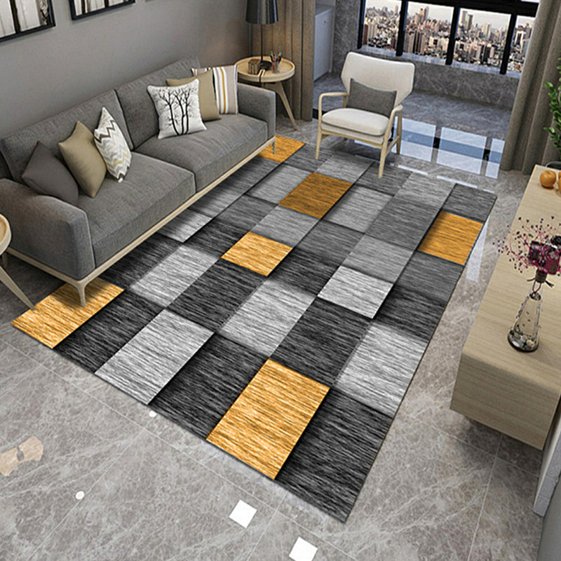 Stylish Modern Rug Multicolor Geometric Pattern Rug Pet Friendly Anti-Slip Washable Area Rug for Living Room Dark Gray Clearhalo 'Area Rug' 'Modern' 'Rugs' Rug' 1810629