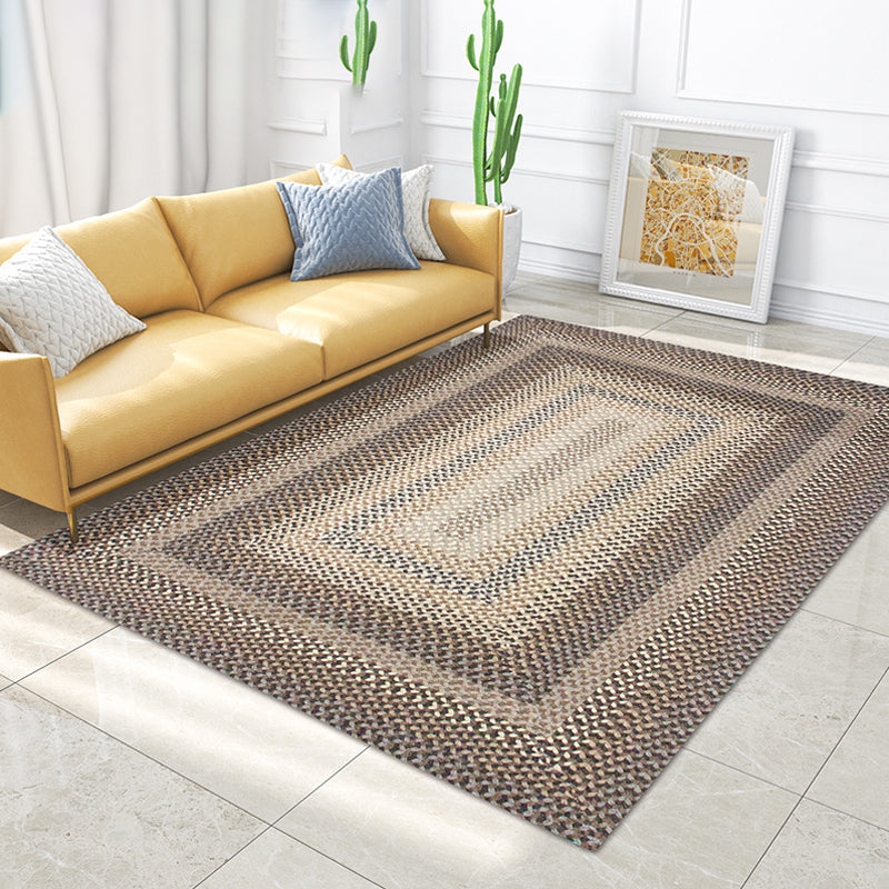 Stylish Rustic Rug Wool Geometric Pattern Rug Washable Pet Friendly Non-Slip Carpet for Living Room Light Brown Clearhalo 'Area Rug' 'Rug' 1810786