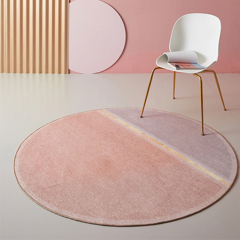 Pink Abstract Rug Polyester Modern Rug Pet Friendly Washable Non-Slip Area Rug for Living Room Pink Clearhalo 'Area Rug' 'Modern' 'Rugs' Rug' 1810894