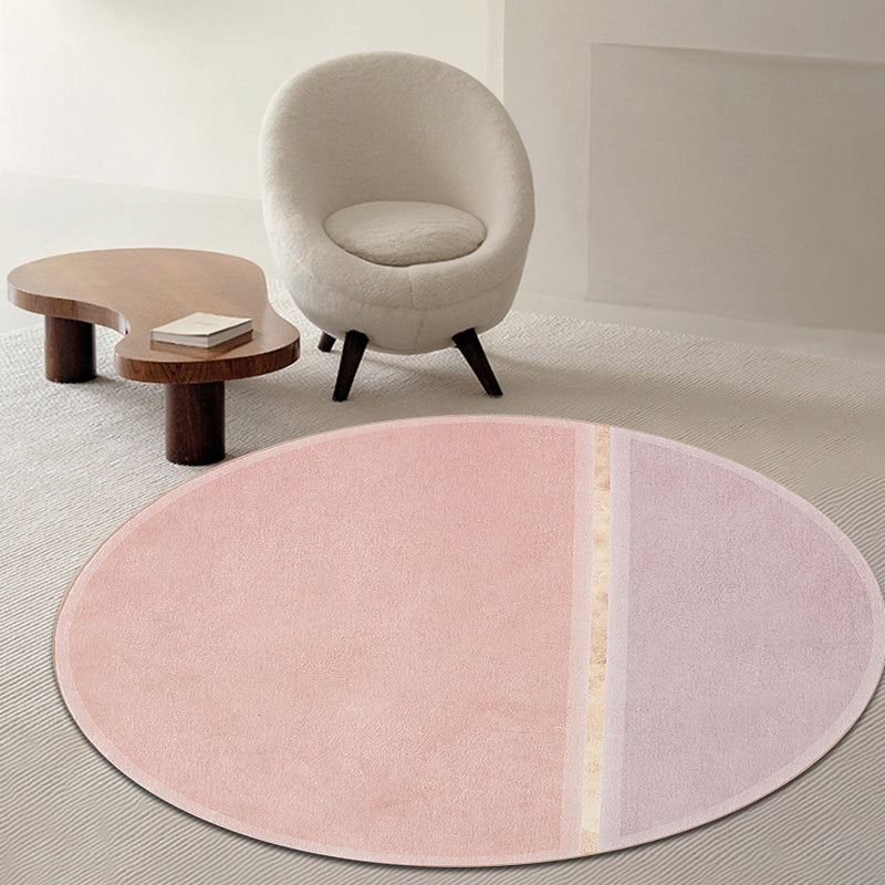 Pink Abstract Rug Polyester Modern Rug Pet Friendly Washable Non-Slip Area Rug for Living Room Clearhalo 'Area Rug' 'Modern' 'Rugs' Rug' 1810895