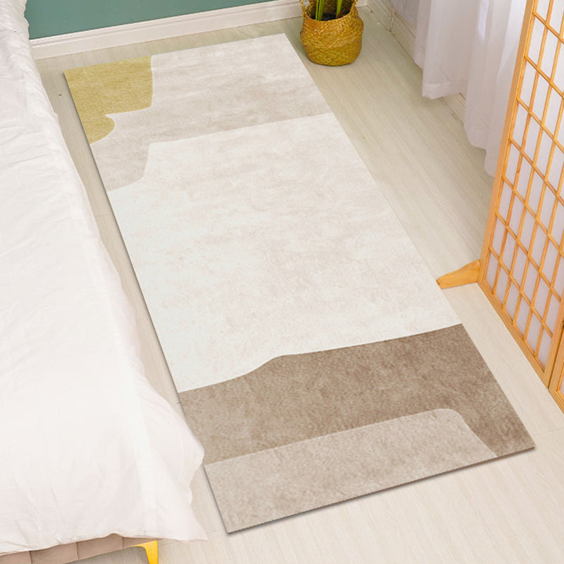 Pink and Beige Bedroom Rug Minimalist Abstract Rug Polyester Washable Anti-Slip Backing Pet Friendly Carpet Clearhalo 'Area Rug' 'Modern' 'Rugs' Rug' 1810908