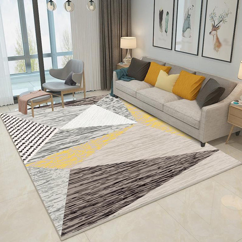 Modernist Abstract Rug Multicolor Polyester Rug Non-Slip Pet Friendly Washable Are Rug for Living Room Brown Clearhalo 'Area Rug' 'Modern' 'Rugs' Rug' 1811013