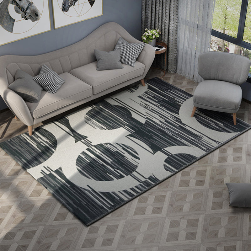 Modernist Abstract Rug Multicolor Polyester Rug Non-Slip Pet Friendly Washable Are Rug for Living Room Black Clearhalo 'Area Rug' 'Modern' 'Rugs' Rug' 1811014