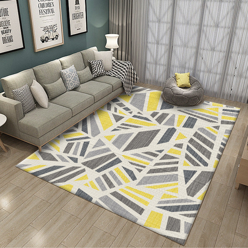 Creative Geometric Pattern Rug Multicolor Modernism Rug Polyester Pet Friendly Washable Non-Slip Area Rug for Bedroom Clearhalo 'Area Rug' 'Modern' 'Rugs' Rug' 1811123