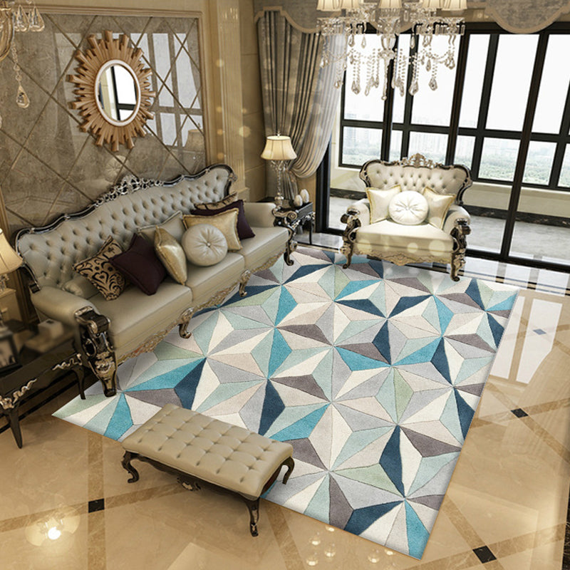 Creative Geometric Pattern Rug Multicolor Modernism Rug Polyester Pet Friendly Washable Non-Slip Area Rug for Bedroom Clearhalo 'Area Rug' 'Modern' 'Rugs' Rug' 1811127