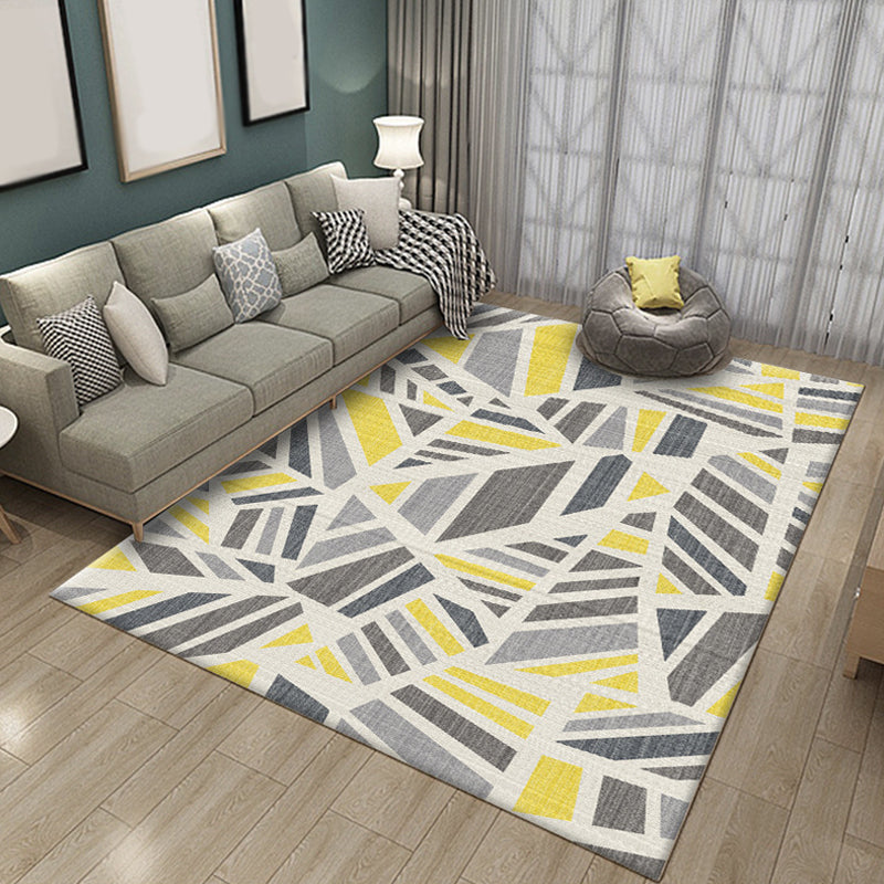 Creative Geometric Pattern Rug Multicolor Modernism Rug Polyester Pet Friendly Washable Non-Slip Area Rug for Bedroom Clearhalo 'Area Rug' 'Modern' 'Rugs' Rug' 1811129