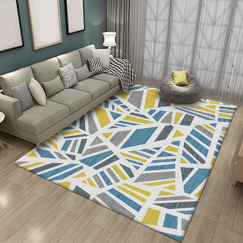 Creative Geometric Pattern Rug Multicolor Modernism Rug Polyester Pet Friendly Washable Non-Slip Area Rug for Bedroom Clearhalo 'Area Rug' 'Modern' 'Rugs' Rug' 1811130