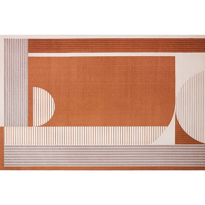 Red Striped Pattern Rug Polyester Modern Rug Pet Friendly Washable Non-Slip Area Rug for Living Room Clearhalo 'Area Rug' 'Modern' 'Rugs' Rug' 1811381