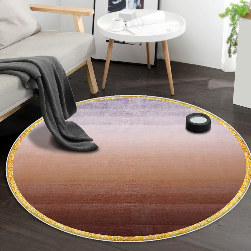 Casual Ombre Pattern Rug Blue Polyester Rug Non-Slip Pet Friendly Washable Are Rug for Living Room Dark Brown Clearhalo 'Area Rug' 'Modern' 'Rugs' Rug' 1811404