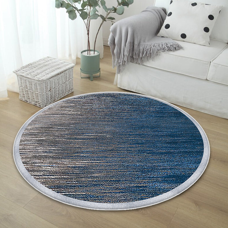 Casual Ombre Pattern Rug Blue Polyester Rug Non-Slip Pet Friendly Washable Are Rug for Living Room Ocean Blue Clearhalo 'Area Rug' 'Modern' 'Rugs' Rug' 1811407