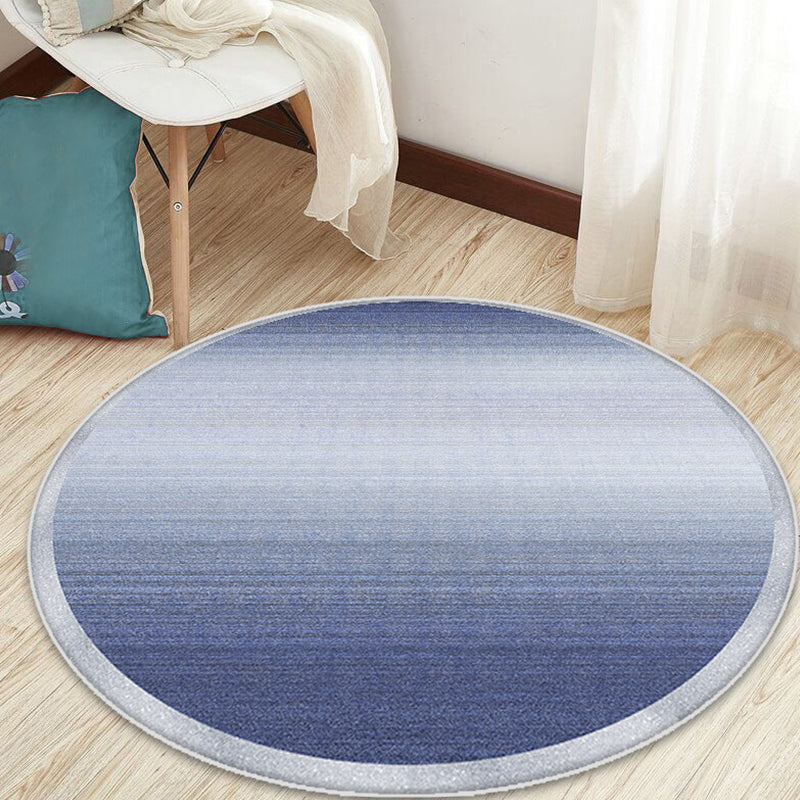 Casual Ombre Pattern Rug Blue Polyester Rug Non-Slip Pet Friendly Washable Are Rug for Living Room Blue Clearhalo 'Area Rug' 'Modern' 'Rugs' Rug' 1811410