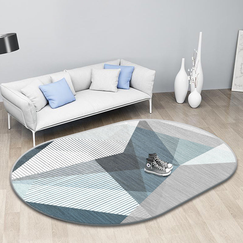 Multicolor Geometric Pattern Rug Polyester Modern Rug Pet Friendly Washable Non-Slip Area Rug for Living Room Blue Clearhalo 'Area Rug' 'Modern' 'Rugs' Rug' 1811422