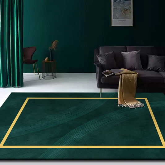 Nordic Geometric Pattern Rug Blue and Green Polyester Rug Non-Slip Pet Friendly Washable Are Rug for Living Room Blackish Green Clearhalo 'Area Rug' 'Modern' 'Rugs' Rug' 1811430