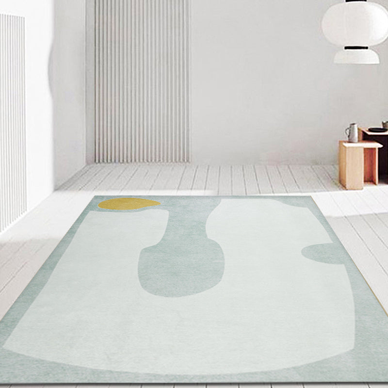 Beige Bedroom Rug Minimalist Colorblock Abstract Rug Polyester Washable Anti-Slip Backing Pet Friendly Carpet Blue 4'7" x 6'7" Clearhalo 'Area Rug' 'Rug' 1811444