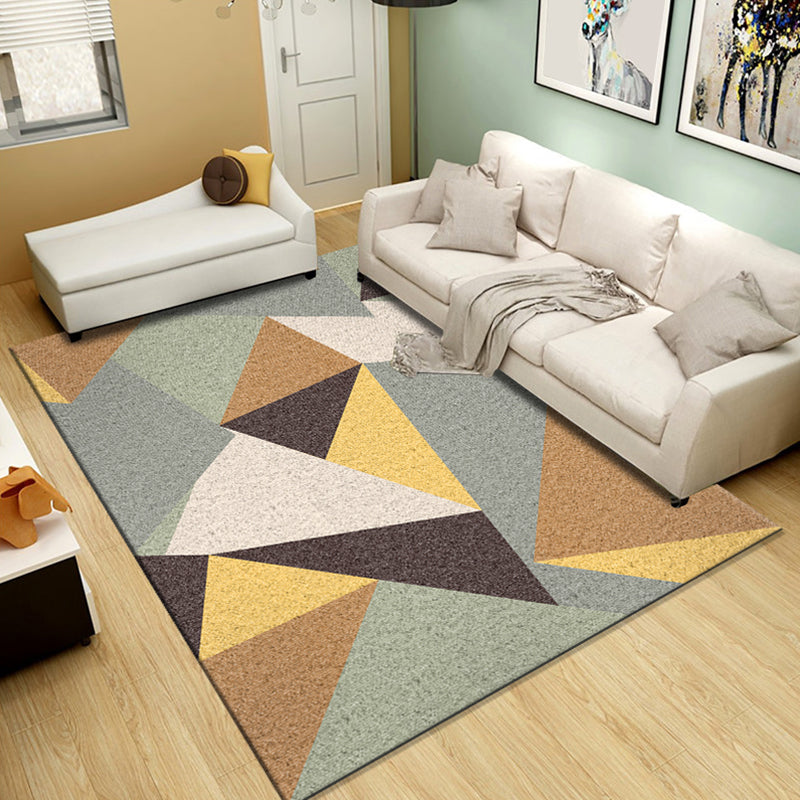 Multicolor Geometric Pattern Rug Polyester Modern Rug Pet Friendly Washable Non-Slip Area Rug for Living Room Clearhalo 'Area Rug' 'Modern' 'Rugs' Rug' 1811553