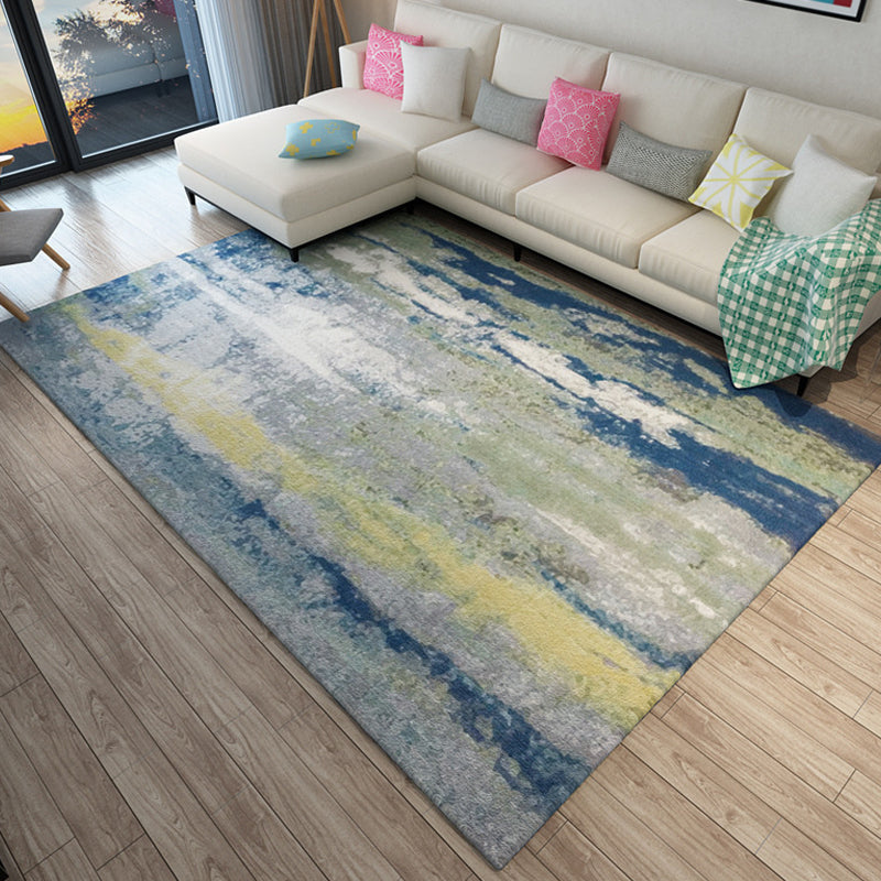 Unique Abstract Rug Multicolor Industrial Rug Polyester Pet Friendly Washable Non-Slip Area Rug for Living Room Grey Clearhalo 'Area Rug' 'Rug' 1811699