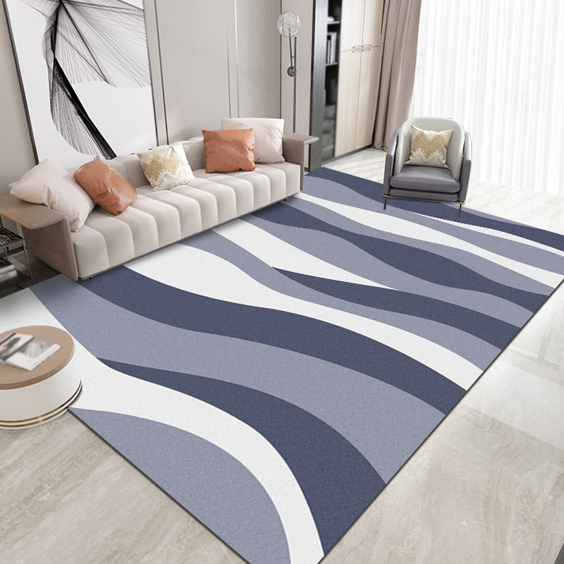 Multicolor Colorblock Rug Polyester Modern Rug Pet Friendly Washable Non-Slip Area Rug for Living Room Dark Blue Clearhalo 'Area Rug' 'Modern' 'Rugs' Rug' 1811790