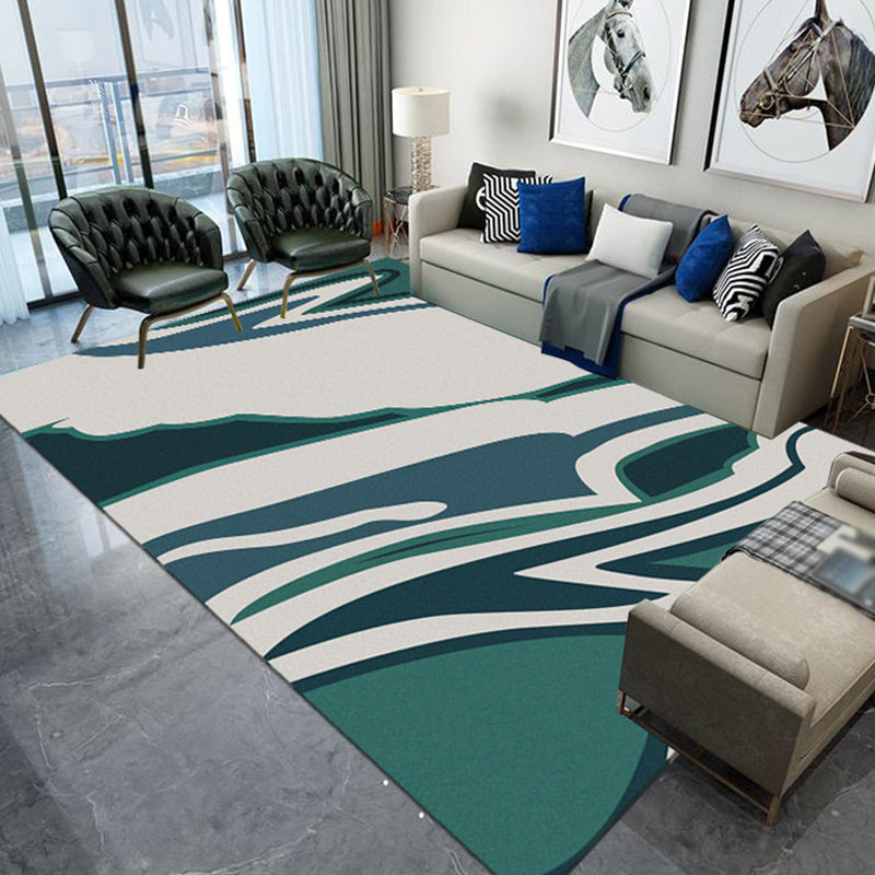 Multicolor Colorblock Rug Polyester Modern Rug Pet Friendly Washable Non-Slip Area Rug for Living Room Green Clearhalo 'Area Rug' 'Modern' 'Rugs' Rug' 1811792