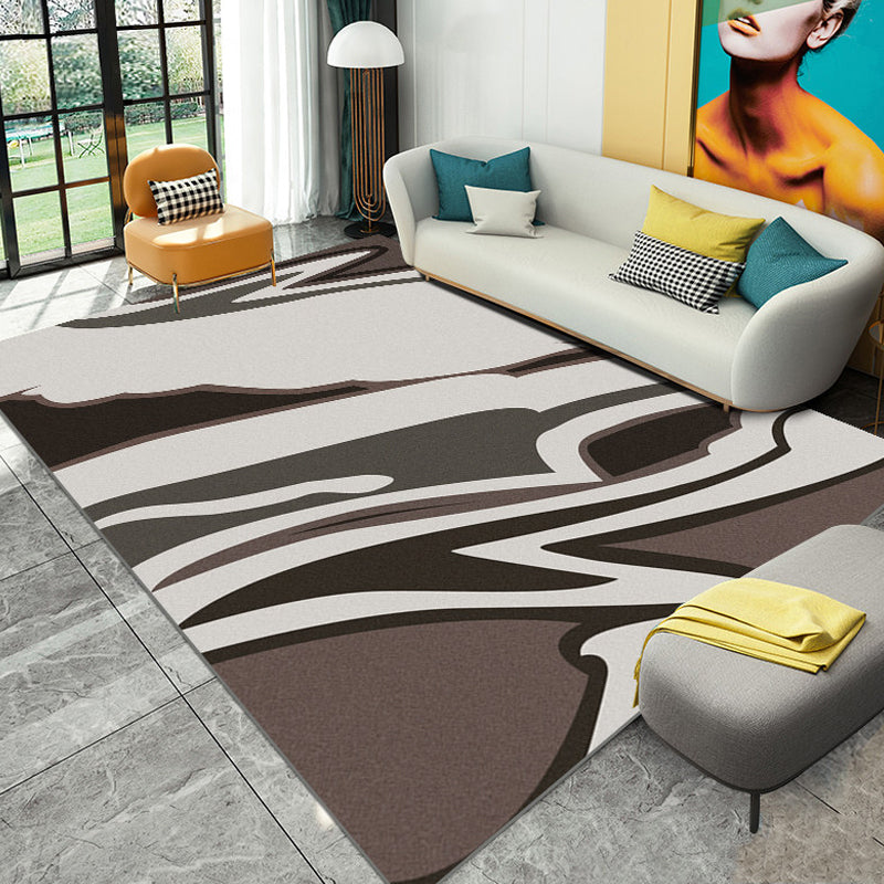 Multicolor Colorblock Rug Polyester Modern Rug Pet Friendly Washable Non-Slip Area Rug for Living Room Coffee Clearhalo 'Area Rug' 'Modern' 'Rugs' Rug' 1811794