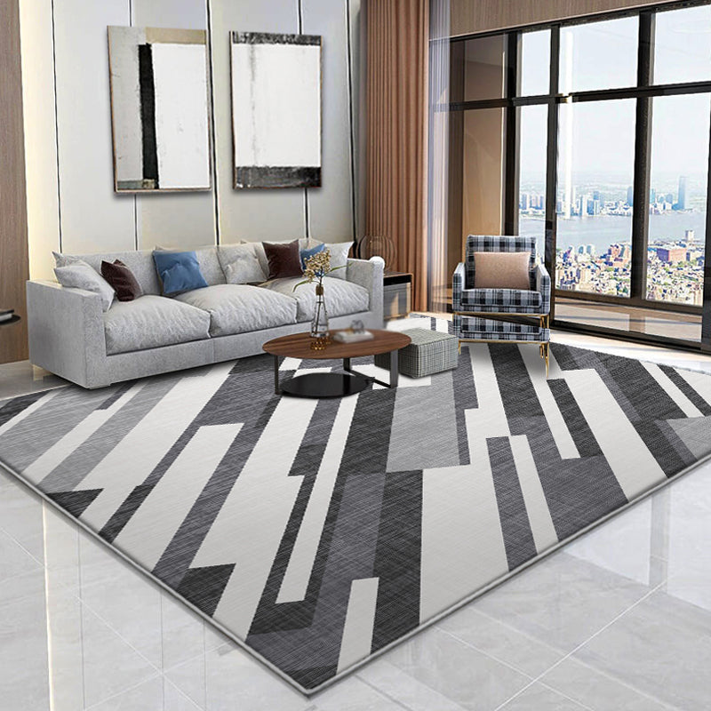 Multicolor Geometric Pattern Rug Polyester Contemporary Rug Pet Friendly Washable Non-Slip Area Rug for Living Room Brown Clearhalo 'Area Rug' 'Modern' 'Rugs' Rug' 1811832