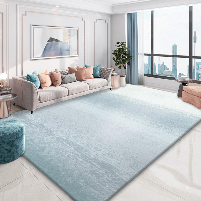 Modernist Ombre Pattern Rug Multicolor Polyester Rug Non-Slip Pet Friendly Washable Are Rug for Bedroom Light Blue Clearhalo 'Area Rug' 'Modern' 'Rugs' Rug' 1811843