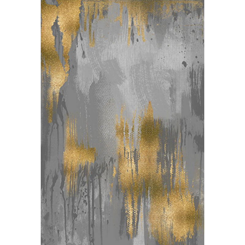 Gold Abstract Rug Polyester Minimalist Rug Pet Friendly Washable Non-Slip Area Rug for Living Room Clearhalo 'Area Rug' 'Modern' 'Rugs' Rug' 1811856