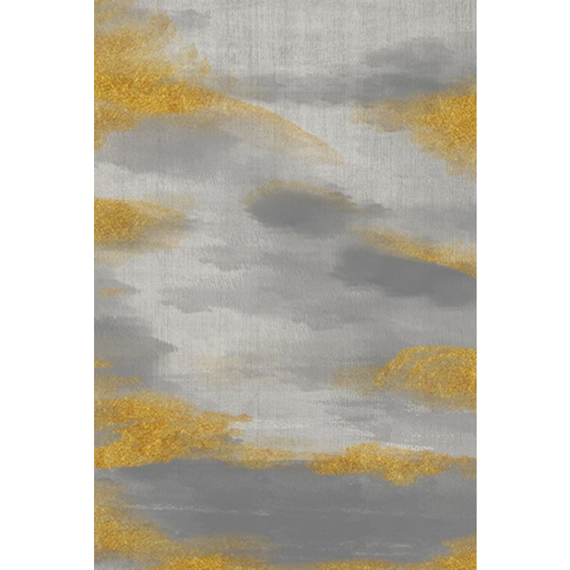 Gold Abstract Rug Polyester Minimalist Rug Pet Friendly Washable Non-Slip Area Rug for Living Room Clearhalo 'Area Rug' 'Modern' 'Rugs' Rug' 1811864