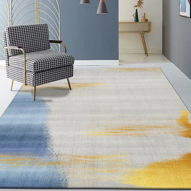 Gold Abstract Rug Polyester Minimalist Rug Pet Friendly Washable Non-Slip Area Rug for Living Room Clearhalo 'Area Rug' 'Modern' 'Rugs' Rug' 1811866