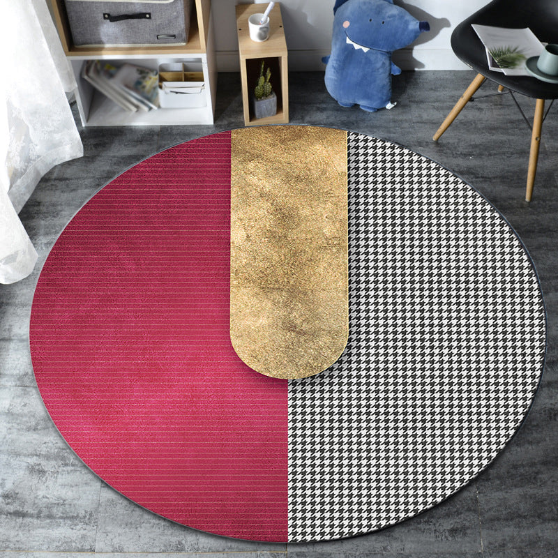 Multicolor Geometric Pattern Rug Polyester Minimalist Rug Pet Friendly Washable Non-Slip Area Rug for Living Room Clearhalo 'Area Rug' 'Modern' 'Rugs' Rug' 1812031