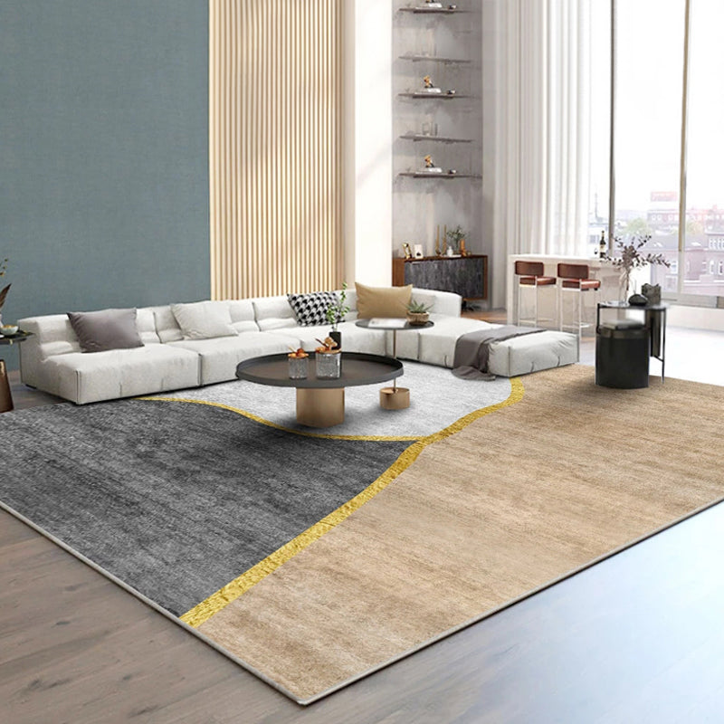 Multicolor Living Room Rug Modernism Colorblock Rug Polyester Washable Anti-Slip Backing Pet Friendly Carpet Clearhalo 'Area Rug' 'Modern' 'Rugs' Rug' 1812093