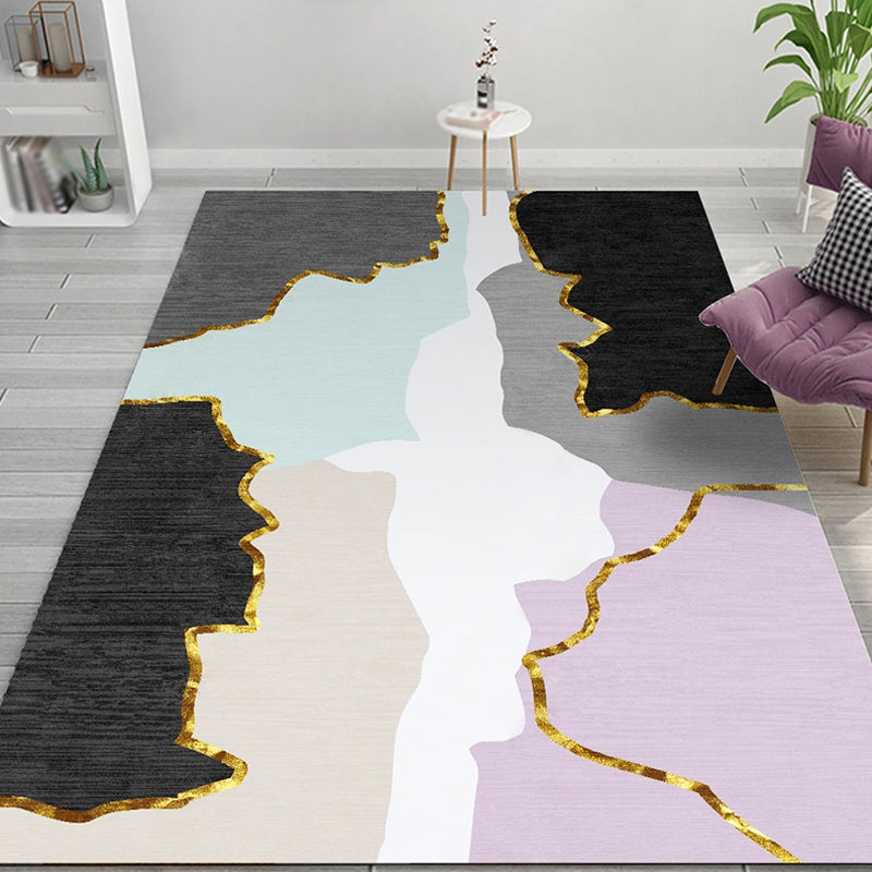 Modernist Colorblock Rug Multicolor Polyester Rug Non-Slip Pet Friendly Washable Are Rug for Bedroom Clearhalo 'Area Rug' 'Modern' 'Rugs' Rug' 1812101