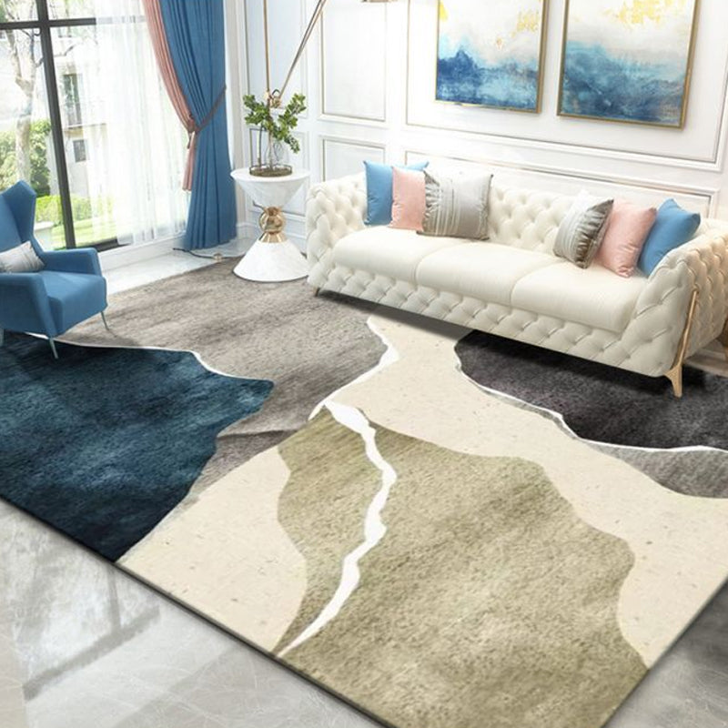 Creative Colorblock Rug Multicolor Modern Rug Polyester Pet Friendly Washable Non-Slip Area Rug for Bedroom Clearhalo 'Area Rug' 'Modern' 'Rugs' Rug' 1812109