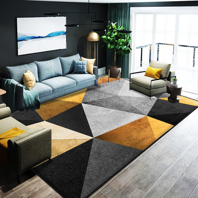 Multicolor Geometric Pattern Rug Polyester Minimalist Rug Pet Friendly Washable Non-Slip Area Rug for Living Room Clearhalo 'Area Rug' 'Modern' 'Rugs' Rug' 1812115