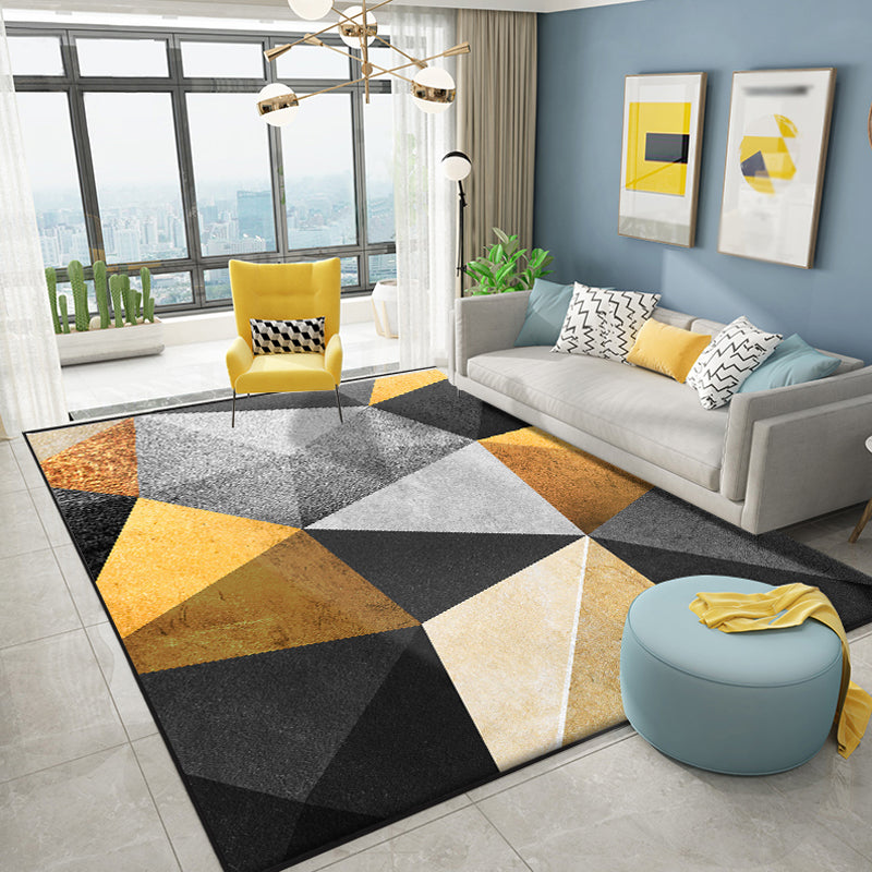 Multicolor Geometric Pattern Rug Polyester Minimalist Rug Pet Friendly Washable Non-Slip Area Rug for Living Room Clearhalo 'Area Rug' 'Modern' 'Rugs' Rug' 1812116