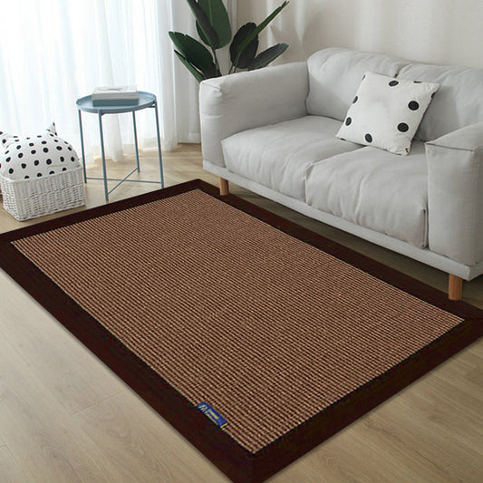 Casual Plain Rug Brown Rural Rug Jute Pet Friendly Washable Non-Slip Area Rug for Decoration Clearhalo 'Area Rug' 'Rug' 1812285