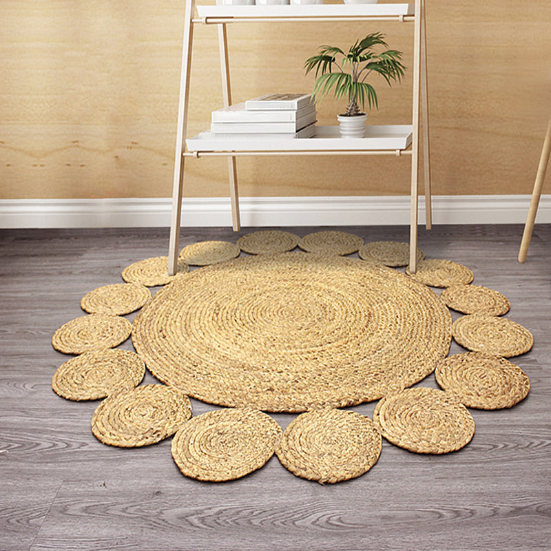 Beige Living Room Rug Rustic Solid Color Rug Sisal Washable Anti-Slip Backing Pet Friendly Carpet Clearhalo 'Area Rug' 'Rug' 1812292