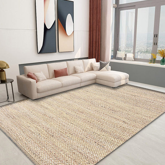 Countryside Solid Color Rug Brown Jute Rug Non-Slip Pet Friendly Washable Are Rug for Study Clearhalo 'Area Rug' 'Rug' 1812329