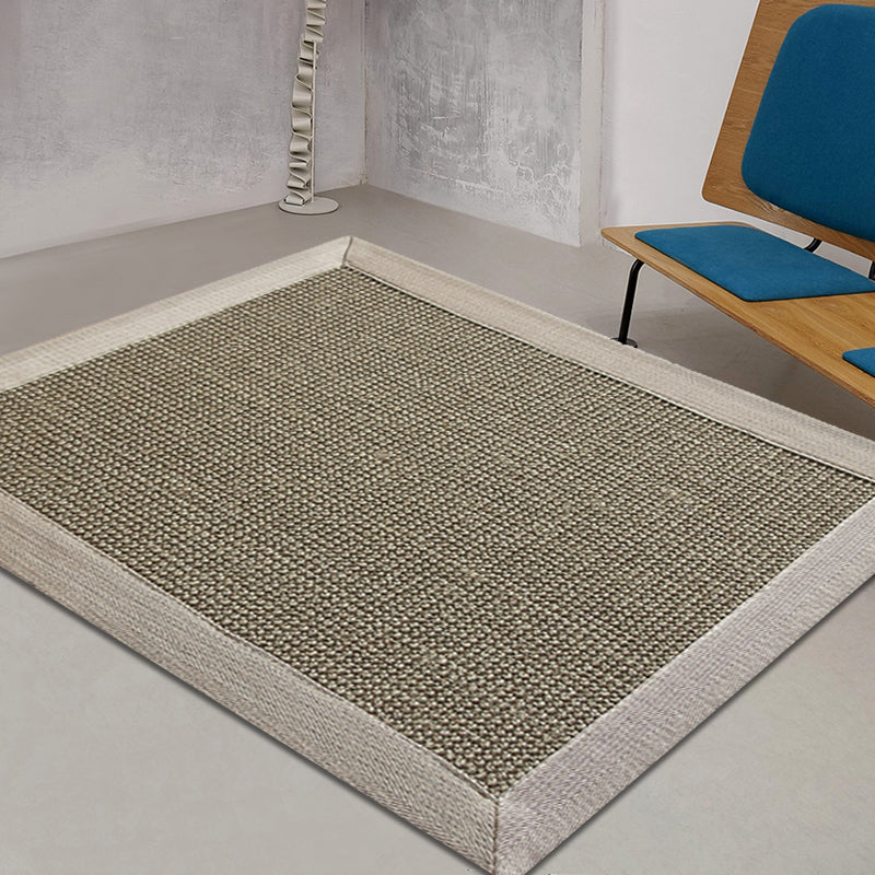 Grey Living Room Rug Rustic Solid Color Rug Sisal Washable Anti-Slip Backing Pet Friendly Carpet Clearhalo 'Area Rug' 'Rug' 1812408