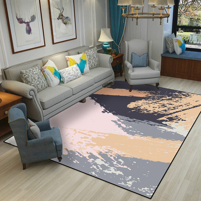 Stylish Abstract Geometric Pattern Rug Multicolor Industrial Rug Polyester Pet Friendly Washable Non-Slip Area Rug for Bedroom Yellow-Red Clearhalo 'Area Rug' 'Rug' 1812573