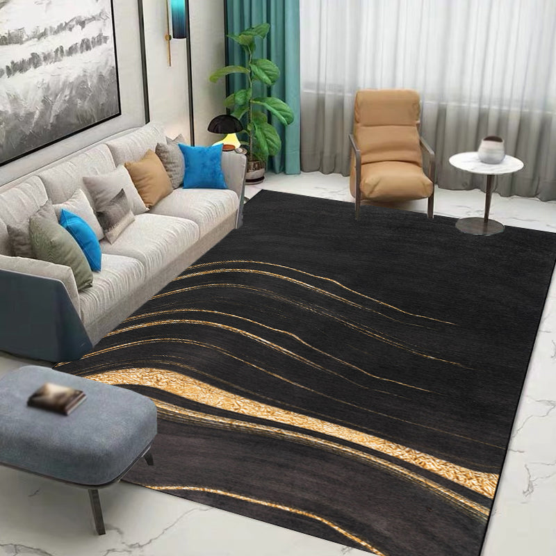 Yellow and Green Abstract Rug Chenille Modern Rug Pet Friendly Washable Non-Slip Area Rug for Living Room Clearhalo 'Area Rug' 'Modern' 'Rugs' Rug' 1812783