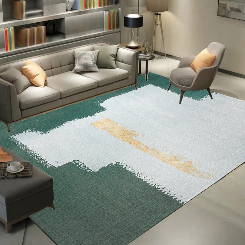 Yellow and Green Abstract Rug Chenille Modern Rug Pet Friendly Washable Non-Slip Area Rug for Living Room Clearhalo 'Area Rug' 'Modern' 'Rugs' Rug' 1812792